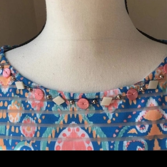 Ruby Rd. Woman's Multicolor Striped Stretch Scoop Neck 3/4 Sleeve Blouse Size S - Picture 12 of 15